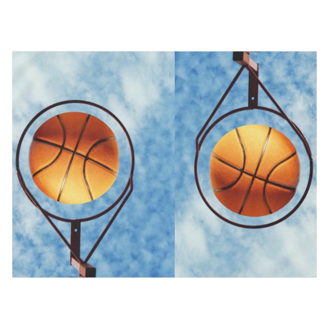 Basketball_Hottest_Shot_Cotton_Table_Cloth. Tablecloth (Front (Horizontal))