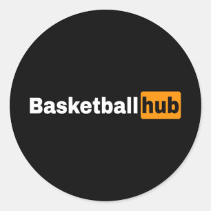 Basketball Hub Classic Round Sticker