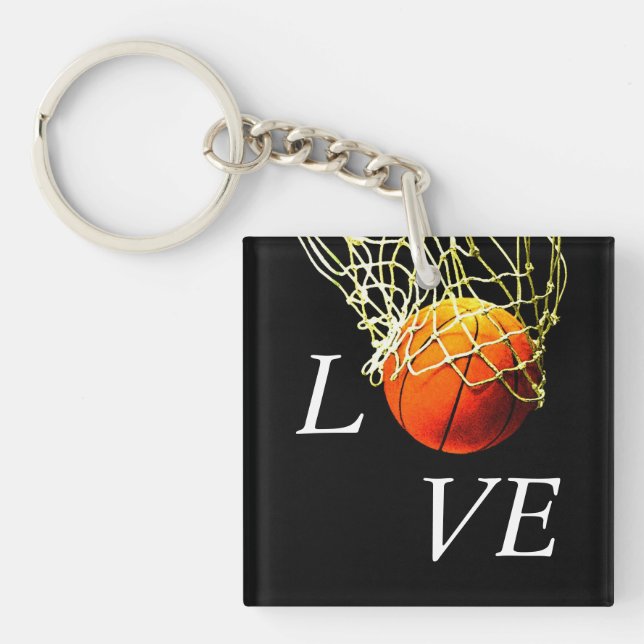 Basketball I Love Key Ring (Front)