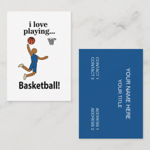 Basketball I Love Playing Basketball Business Card