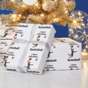 Basketball I Love Playing Basketball Wrapping Paper