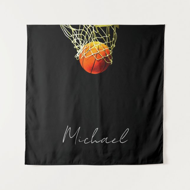Basketball I Love Tapestry (Front)