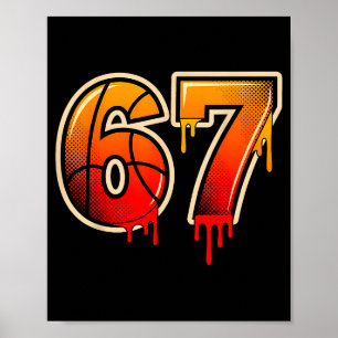 Basketball Ice Cream Drip Funny 67 Six Seven Gen A Poster