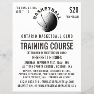 Basketball Icon, Basketball Training Course Flyer