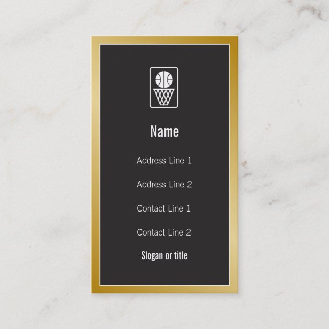 Basketball Icon Business Card (Front)