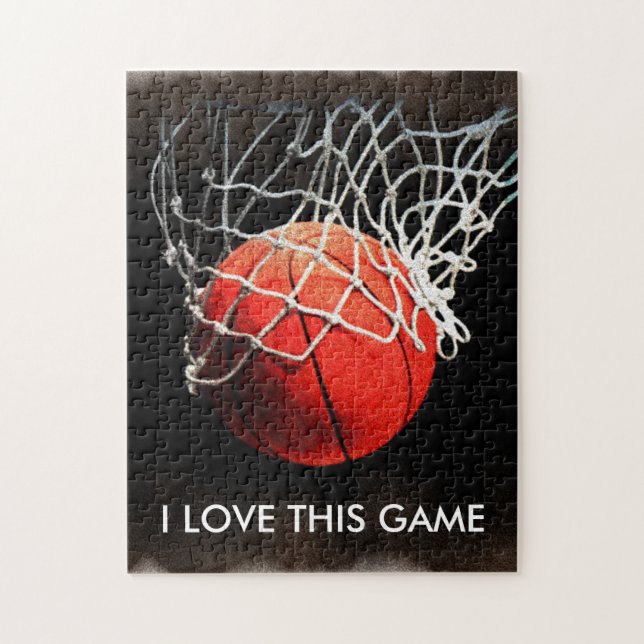 Basketball Illustration Painting Art Sports Jigsaw Puzzle (Vertical)