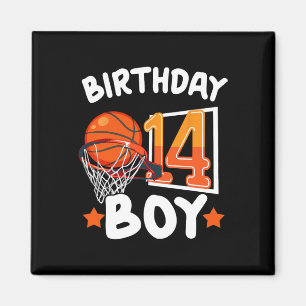 Basketball Im 14 Years Old 14th Birthday Boy Decor Magnet