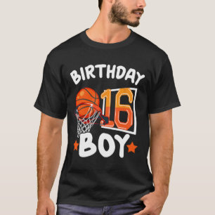 Basketball Im 16 Years Old 16th Birthday Boy Decor T-Shirt