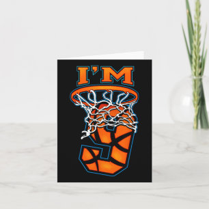 Basketball I'm 9 Boy Girl 9th Birthday Card