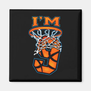 Basketball I'm 9 Boy Girl 9th Birthday Magnet
