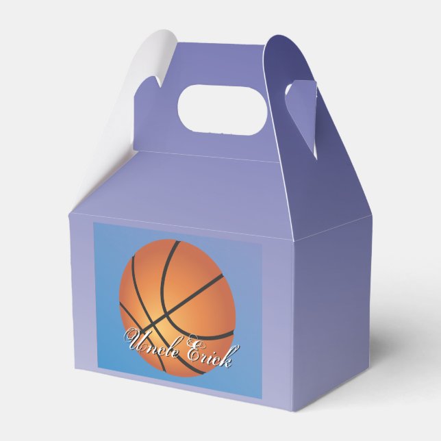 Basketball Image 🏀 Monogram Budget Special  Favour Box (Front Side)