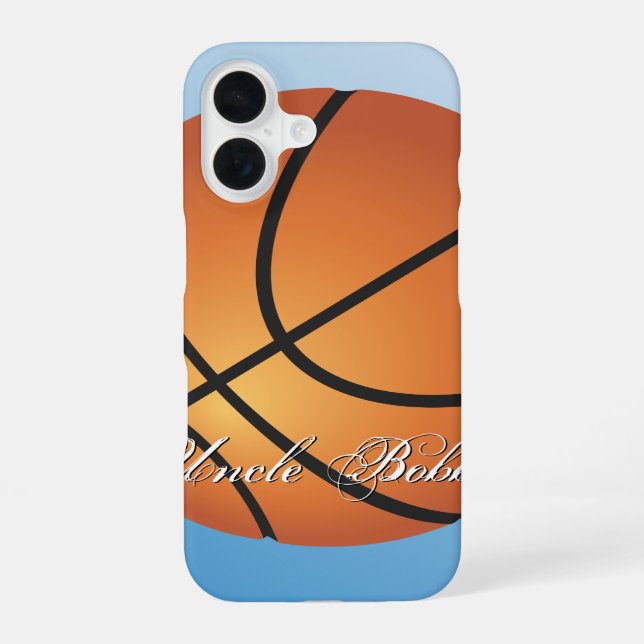  Basketball Image 🏀 Monogram Budget Special  iPhone 16 Case (Back)