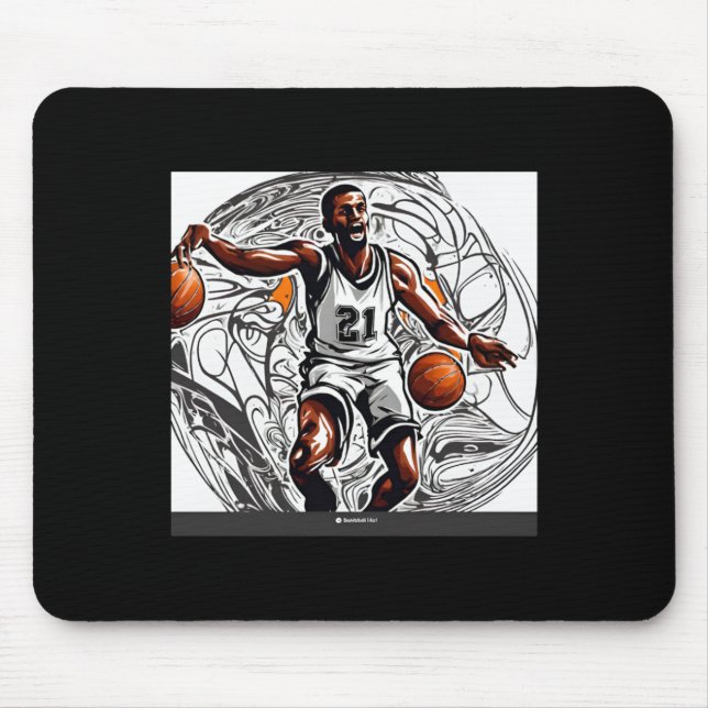 Basketball Image  Mouse Pad (Front)