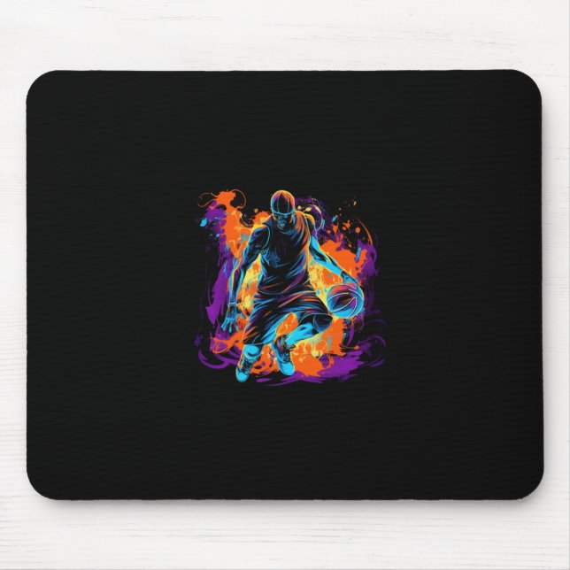 Basketball In Art Design  Mouse Pad (Front)