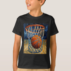 Basketball In Flight Swishing The Net T-Shirt