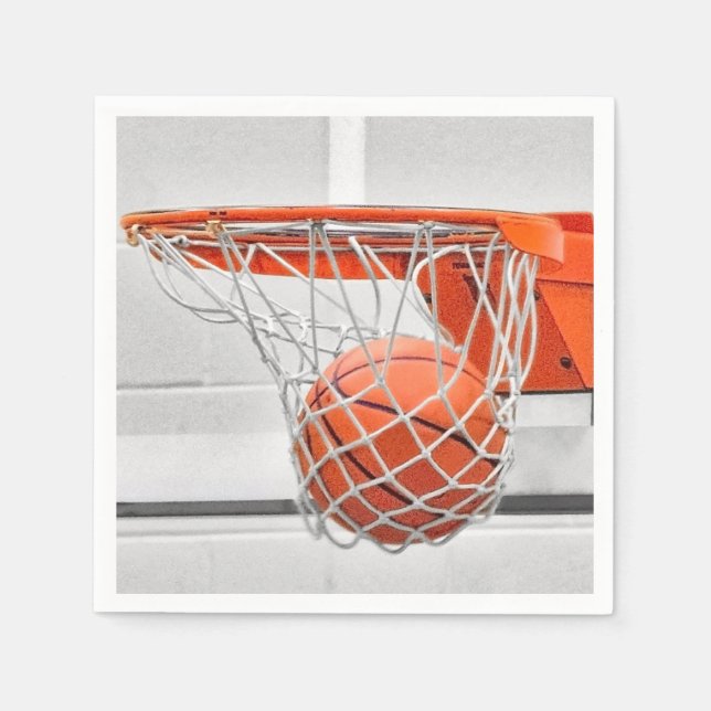 basketball in net napkin (Front)