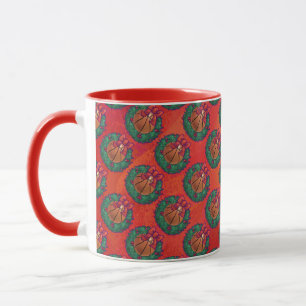 Basketball Inside Christmas Wreath Mug
