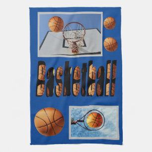 Basketball Inspiration Composition, Tea Towel