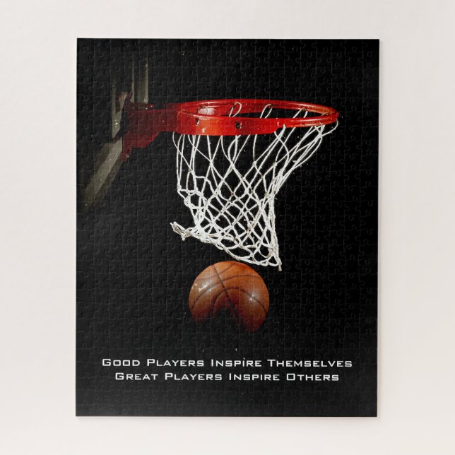 Basketball Inspirational Quote Inspire Players Jigsaw Puzzle (Vertical)