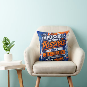 BASKETBALL-INSPIRED MOTIVATIONAL THROW PILLOW