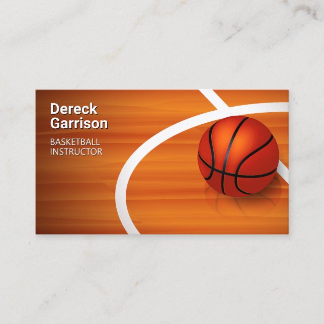Basketball Instructor | Coach | Trainer Business Card (Front)