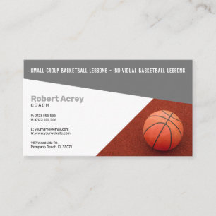 Basketball Instructor Coach Trainer Business Card