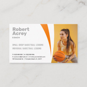 Basketball Instructor Coach Trainer Business Card