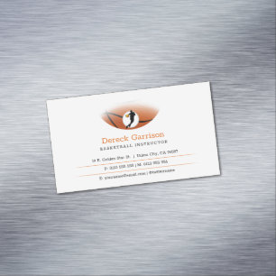 Basketball Instructor Coach Trainer Magnetic Business Card