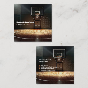 Basketball Instructor Coach Trainer Square Business Card