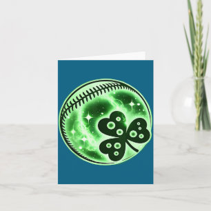 Basketball Irish Shamrock Lucky Clover Card