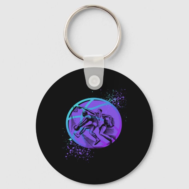 Basketball Is In The Game  Key Ring (Front)