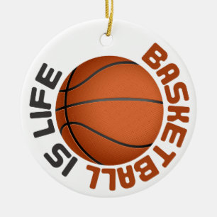 Basketball is Life Ceramic Tree Decoration