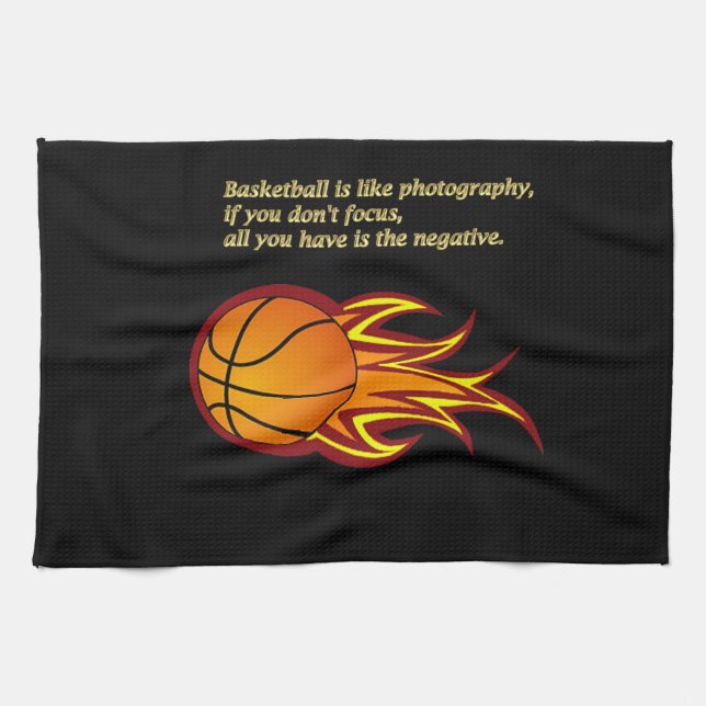 Basketball is like photography hand towels tea towel (Horizontal)
