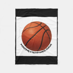 Basketball Is My Favourite Season Active Fleece Blanket