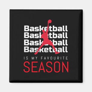 Basketball Is My Favourite Season Dunk Magnet