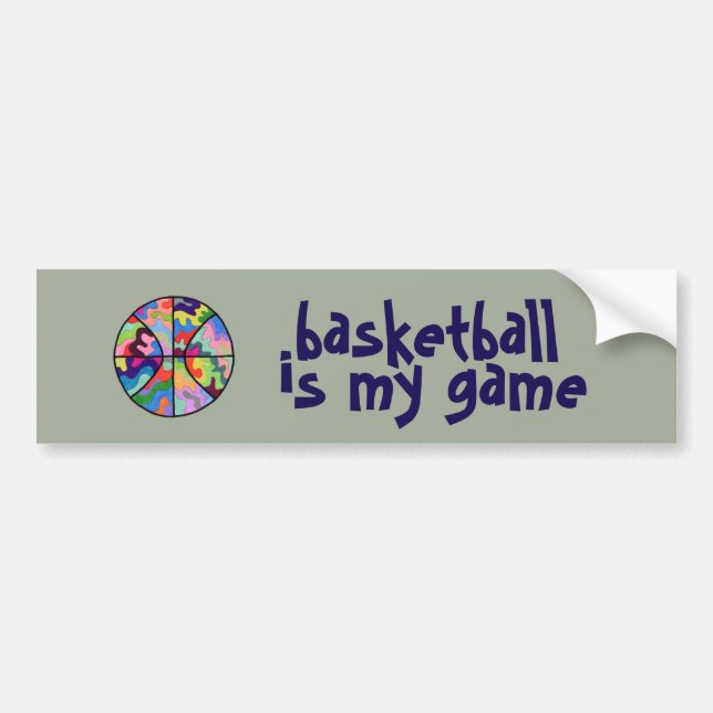 Basketball is My Game Bumper Sticker (Front)