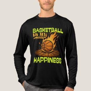 basketball is my happiness Tri-Blend shirt