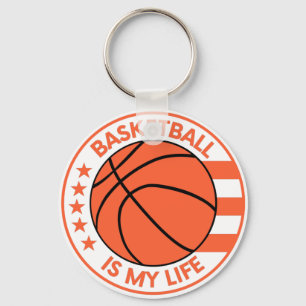 Basketball is my life. Sports player gift ideas Key Ring