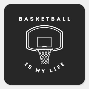 Basketball Is My Sport Square Sticker