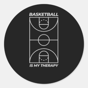 Basketball Is My Therapy Classic Round Sticker