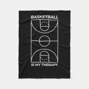 Basketball Is My Therapy Fleece Blanket