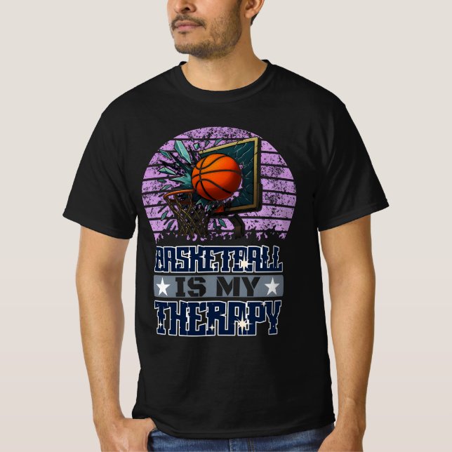 basketball is my therapy T-Shirt (Front)