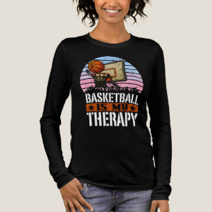 basketball is my therapy Tri-Blend shirt