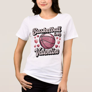 Basketball is my valentine, Retro Basketball Love Tri-Blend Shirt