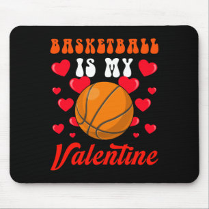 Basketball Is My Valentines Day Hearts Sport Lover Mouse Pad