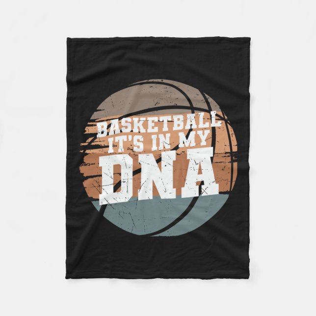 Basketball It's In My Dna 1  Fleece Blanket (Front)