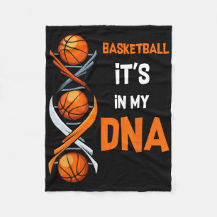 Basketball It's In My Dna Fun Player Coach Team Sp Fleece Blanket