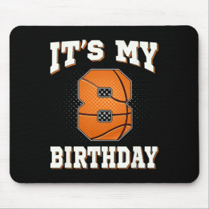 Basketball It's My 8th Birthday 8 Years Old Boy Gi Mouse Pad