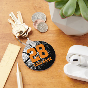 Basketball jersey number keychain Personalise