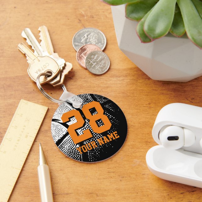 Basketball jersey number keychain | Personalize (Desk)